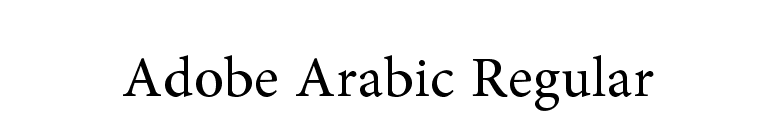 Adobe arabic font for windows