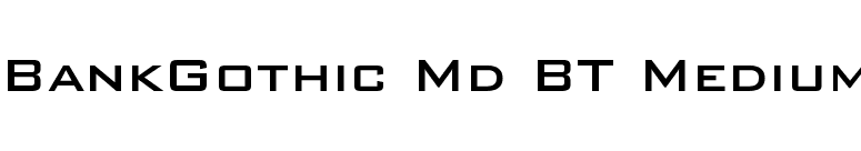 FontsMarket com Download BankGothic Md BT Medium font for FREE