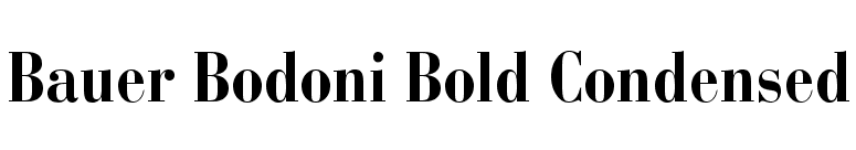 FontsMarket.com - Details of Bauer Bodoni Bold Condensed font