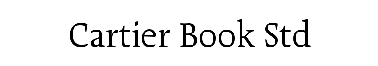 cartier book font