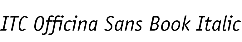 officina sans book italic font