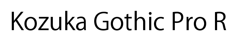 kozuka gothic pro r font
