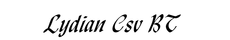 lydian csv bt font