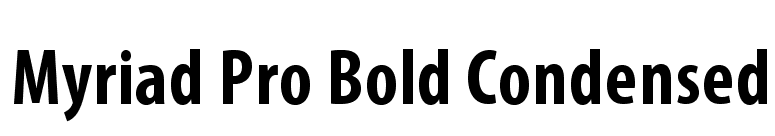 FontsMarket.com - Download Myriad Pro Bold Condensed font for FREE