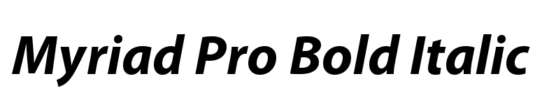 FontsMarket.com - Download Myriad Pro Bold Italic font for FREE
