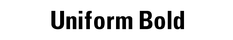 Download Uniform Bold Font For Free