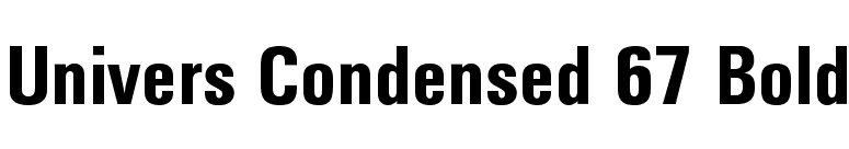 FontsMarket.com - Details of Univers Condensed 67 Bold font