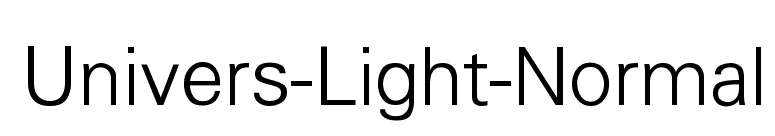 FontsMarket.com - Univers-Light-Normal font for FREE